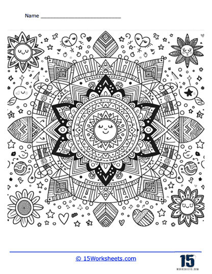 Solar Days Coloring Page
