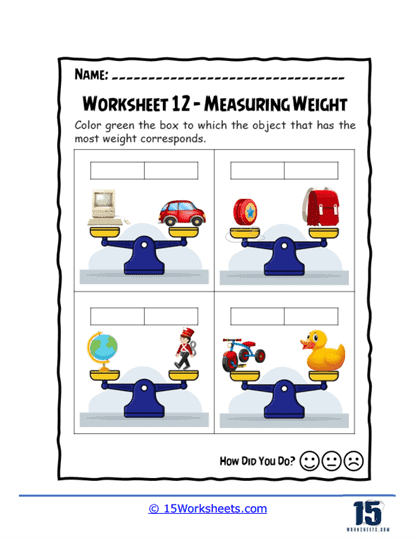 Weigh-In Wonder Worksheet