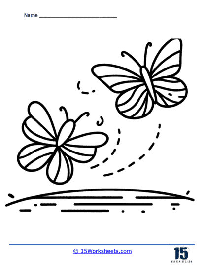 Fluttering Coloring Page