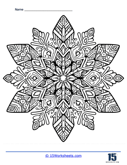 Frosty Flake Coloring Page