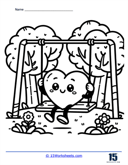 Swinging Away Coloring Page