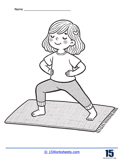 Yoga Pose Coloring Page