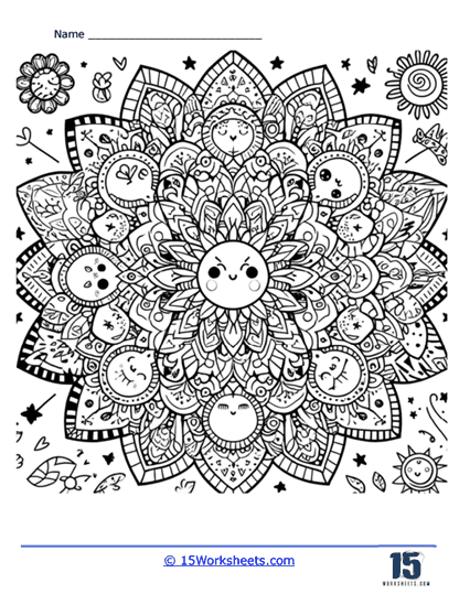 Hot Center Coloring Page
