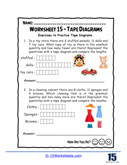 Toys and Tools Tally Worksheet