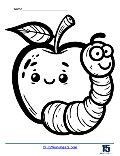 The Worm Coloring Page