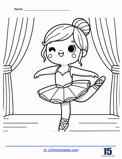 Ballet Performance Coloring Page
