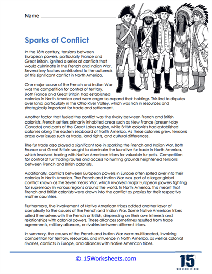 Origins of Colonial Conflict Worksheet