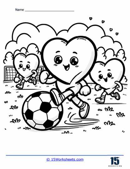 Warming Soccer Coloring Page