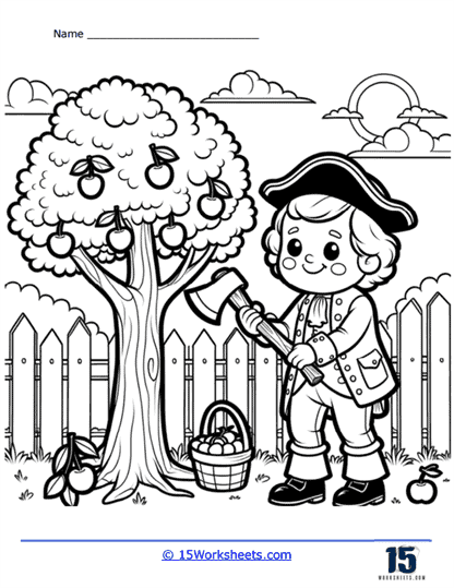 The Cherry Tree Coloring Page