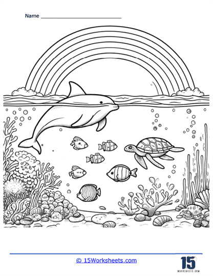 Ocean Life Coloring Page