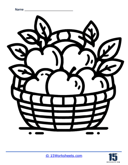 Basket Coloring Page