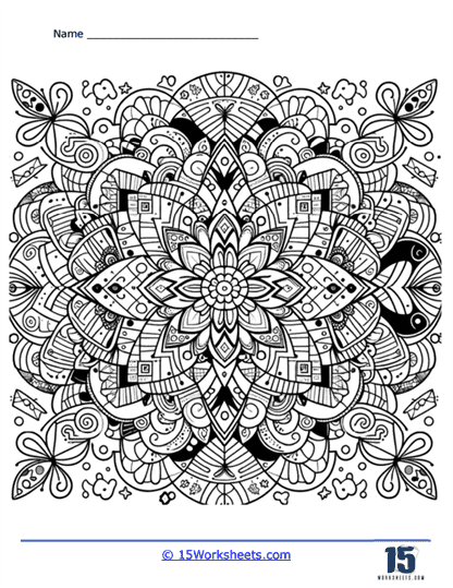 Butterfly Tunnel Coloring Page