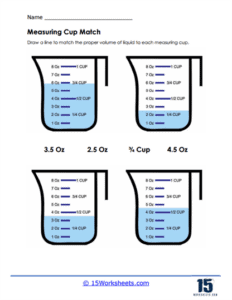 Measuring Cups Worksheets - 15 Worksheets.com