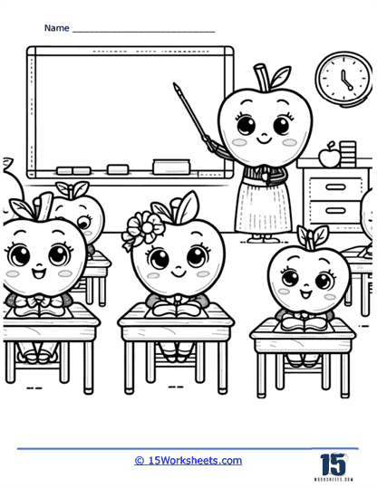 In the Classroom Coloring Page