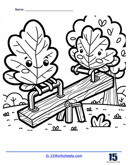The Seesaw Coloring Page