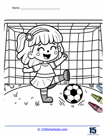 Soccer Fun Coloring Page