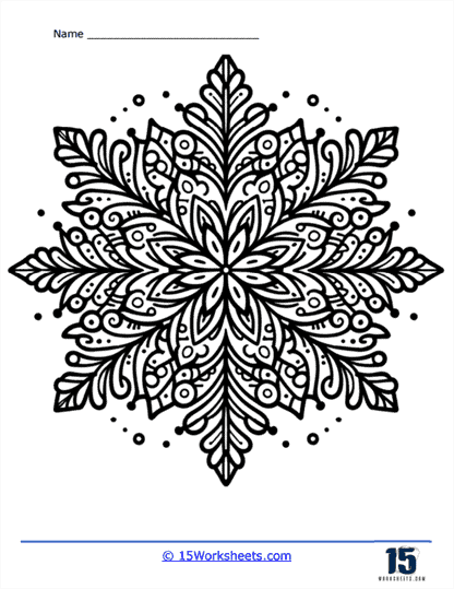 Winter Mandala Coloring Page
