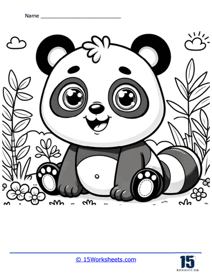 Playful Panda Coloring Page