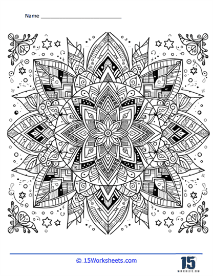 Star Power Coloring Page