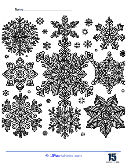 Winter Patterns Coloring Page
