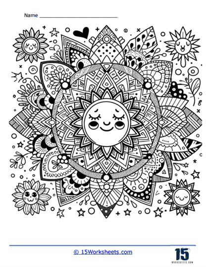 Radiant Days Coloring Page
