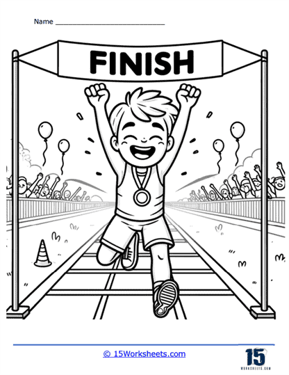 Finish Line Coloring Page