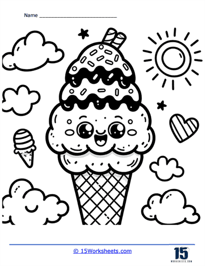 Sweet Treat Coloring Page