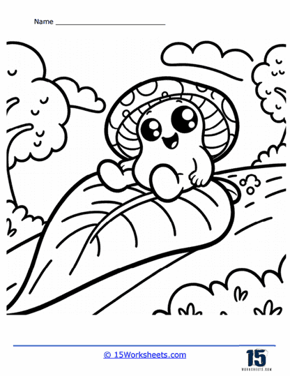 Leaf Ride Coloring Page