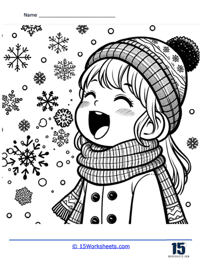 Winter Joy Coloring Page
