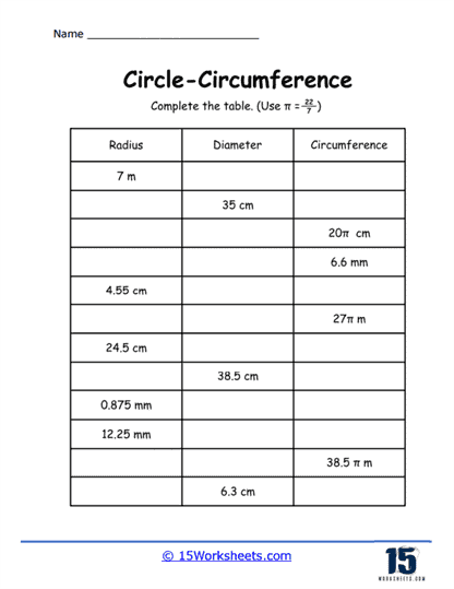 Circle Circus Worksheet