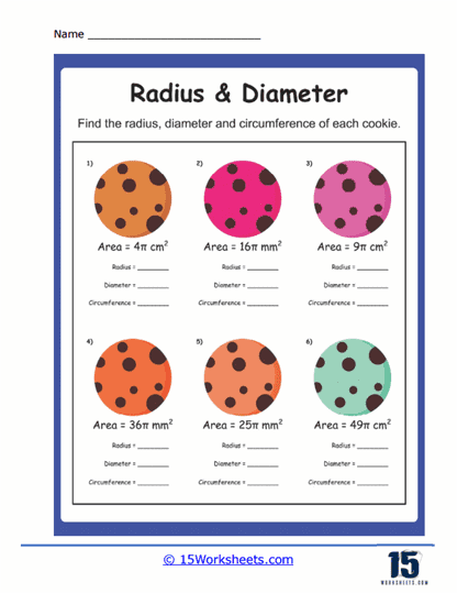 Radius and Diameter Worksheets