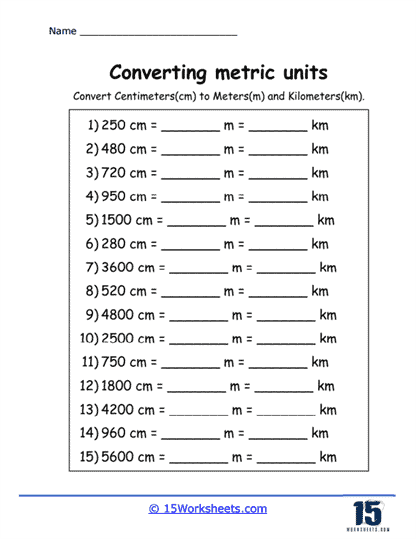 Centimeters meters kilometers hotsell