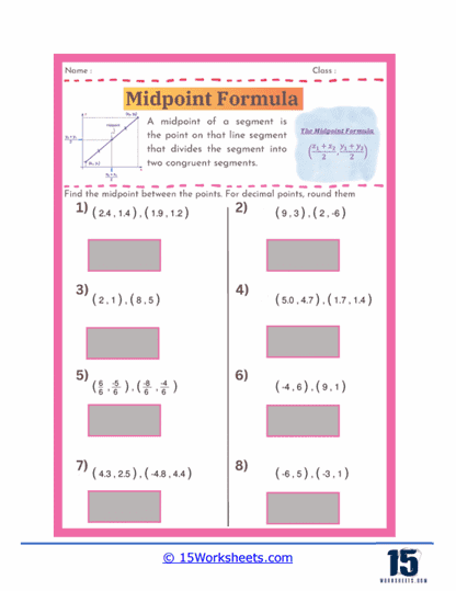 Magical Midpoint Worksheet