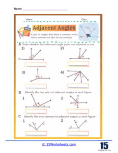 Adjacent Angles Worksheets - 15 Worksheets.com