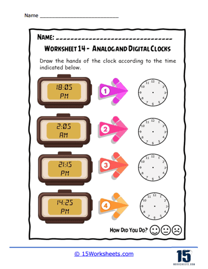 Tick Tock Transformation Worksheet