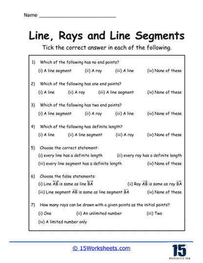 Geometric Explorers Worksheet