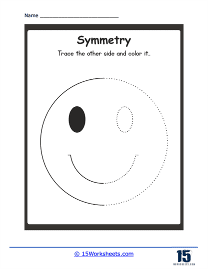 Smiley Symmetry Surprise Worksheet
