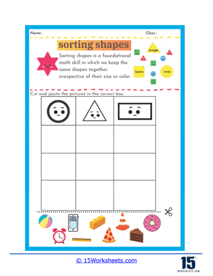 Shape Pizza Party Worksheet