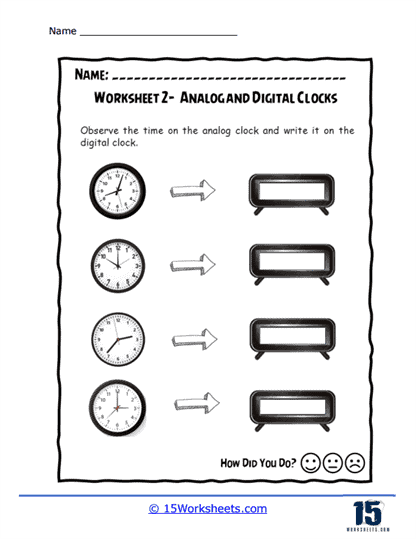 Clock Conversion Craze Worksheet