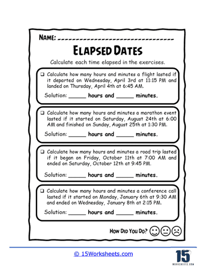 Time Explorers Worksheet