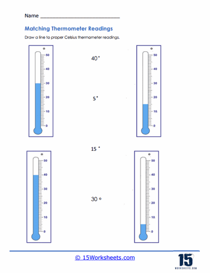 Thermometer Link-Up Worksheet