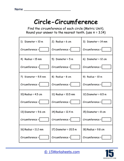 Circle Safari Worksheet