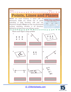 Points, Lines, and Planes Worksheets - 15 Worksheets.com