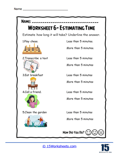 Time Tinker's Tasks Worksheet
