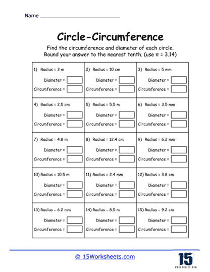 Circle Fun Frenzy Worksheet