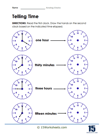 Clock Clues Worksheet