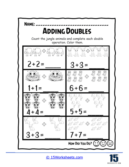 Wild Doubles Worksheet