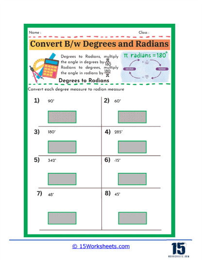 Radian Rewind Worksheet