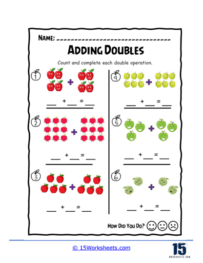 Fruitful Doubles Worksheet