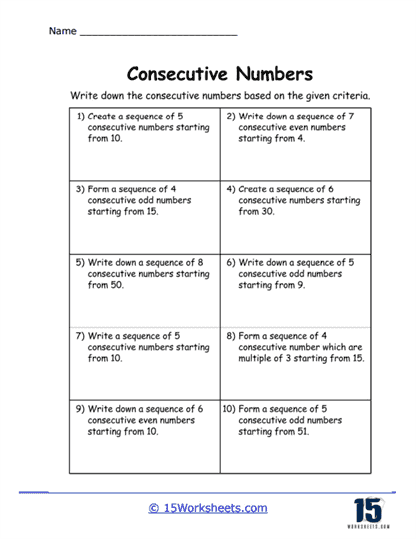 Sequence Builder Worksheet